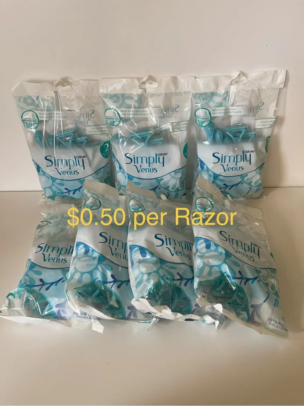 Gillette Simply Venus women’s Disposable Razors ( total 63 razors )